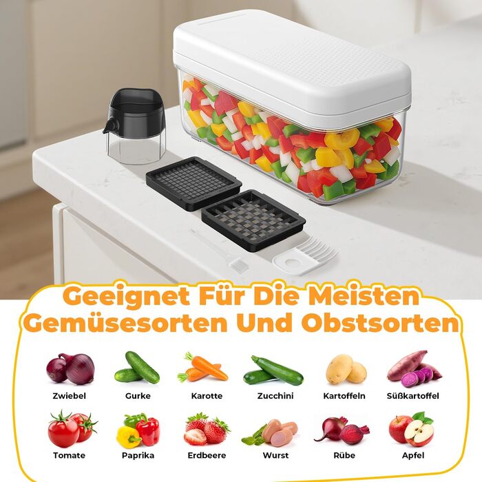 Набір для нарізки овочів 6 в 1: спіралі, кубики, слайси. Набір для нарізки овочів, фруктів та зелені