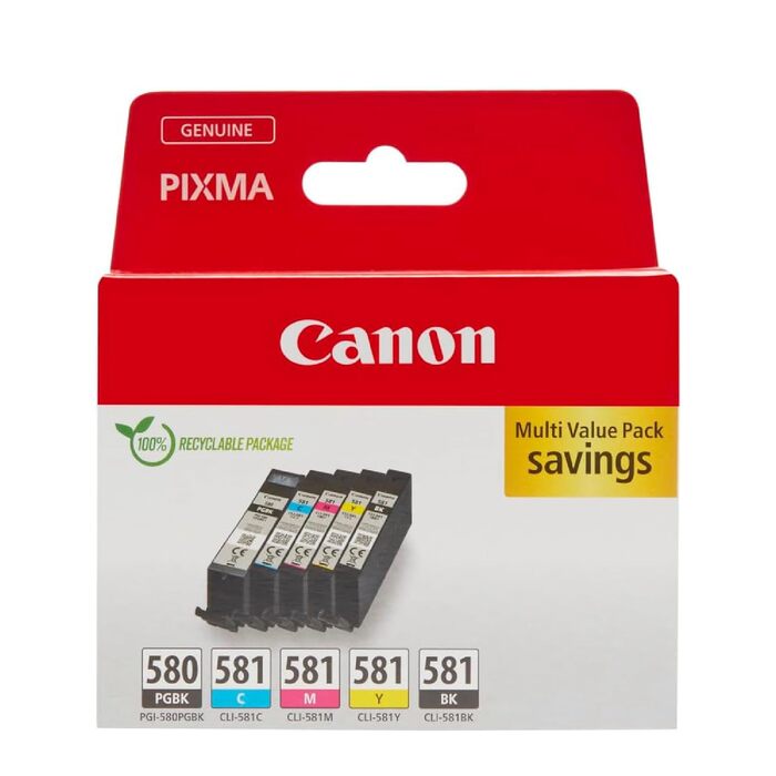 Оригінальний набір чорнильних картриджів Canon PGI-580/CLI-581 Multipack, 5 шт, 2024