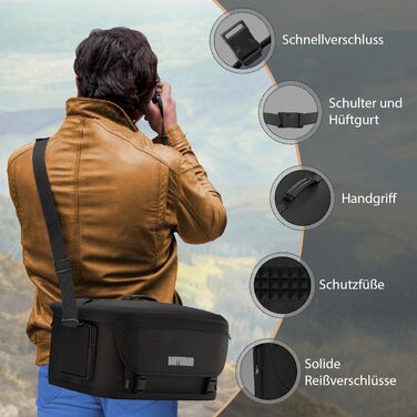 Чохол для камери Bodyguard 4XL – захисний кейс для фотоапаратів з великим відділенням та водонепроникним покриттям