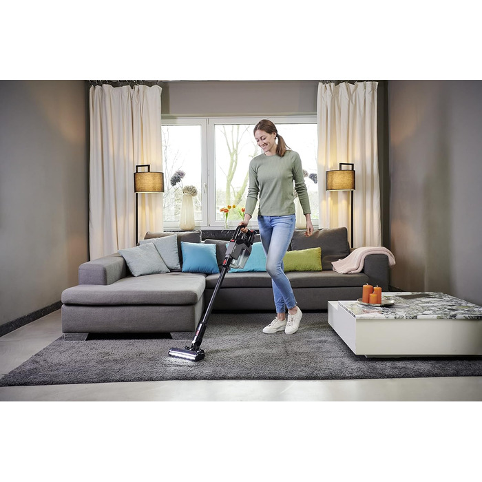 SEVERIN SEPURO акумуляторний ручний та стійковий пилосос з інноваційною технологією пилозбірників та акумулятором Einhell Power, бездротовий пилосос з мішком для алергіків, акумуляторний пилосос, HV 7185 (безмішковий варіант)