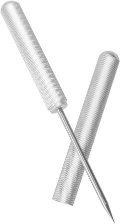 22.9 cm ice pick, aluminum alloy, handle with safety cover for kitchens, bars, bartenders, picnics, camping, and restaurants (Silver)