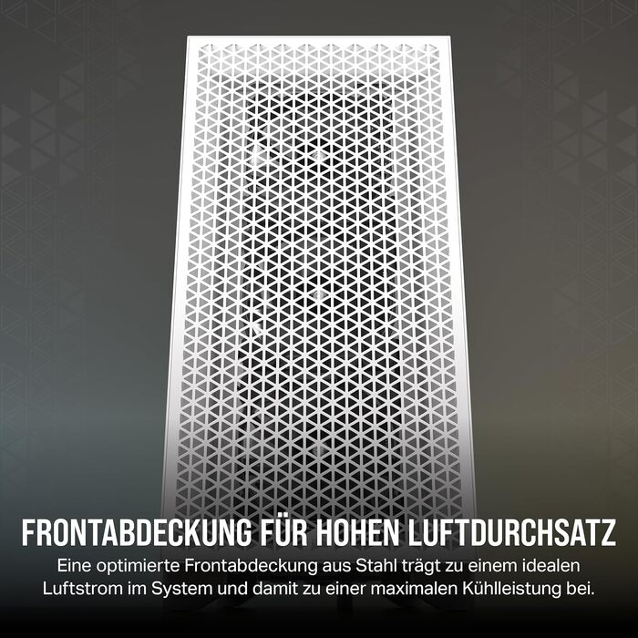 Комп'ютерний корпус CORSAIR 3000D AIRFLOW з 2 вентиляторами SP120 Elite, підтримка 2x GPU, до 8 вентиляторів 120mm, висока продуктивність