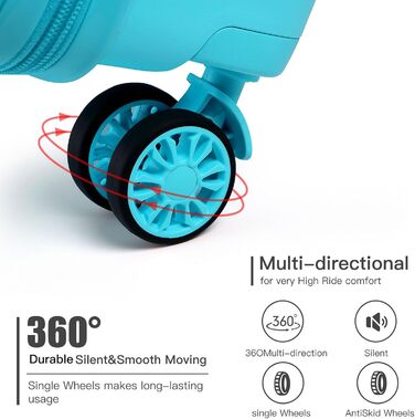 KONO Чемодан середнього розміру 65см з поліпропілену, з TSA замком, 65x46x26.5см (Крем-білий)