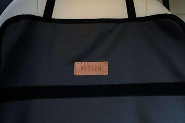 Крісло для собак у машину Petsen з іменем, чорне, для маленьких собак, з поводом