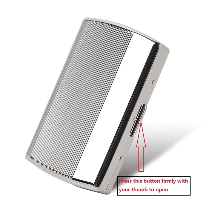 Металеве тютюнотримач Fashion Unique, 85 мм, King Size, 12 шт. (Смугасте срібло)