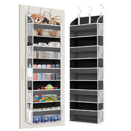 Органайзер на двері 5-поверховий складний, темно-сірий – для ванної, дитячої, кемпінгу