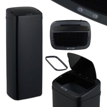 Relaxdays Black Sensor Trash Can