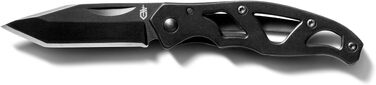 Gerber folding knife with plain edge blade and pocket clip (Mini Tanto 5.4 cm)