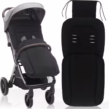 Stimo24 Footmuff/Summer Footmuff for Buggy, Stroller, Jogger (Black)