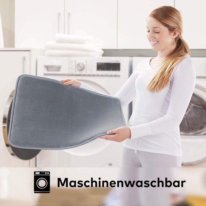 Килимок для ванної кімнати Wolke sieben з ефектом пам'яті (Memory Foam), протиковзкий та гігроскопічний, сірий, 43 x 61 см