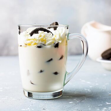 Набір склянок KROSNO 1992: 6 склянок для кави, чаю з ручкою, 300 мл, придатні для миття в посудомийній машині