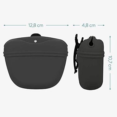Силіконові пакети для корму для собак (2 шт.) - 2 пакети для ласощів з кліпсою та магнітом - сумка для корму, ласощів, сухого та вологого корму для домашніх смаколиків