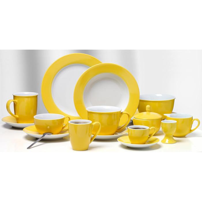 Набір посуду Ritzenhoff & Breker Doppio, 8 предметів, порцеляна, жовтий, комбінований