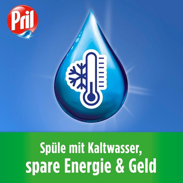 Концентрат для наповнення засобу для миття посуду PRIL Mix & Clean, висока розчинна здатність жиру, для холодної води, свіжий аромат, 9 x 120 мл