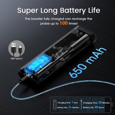 Бездротовий термометр для м'яса DOQAUS з Bluetooth, 158м, IPX7, для гриля, духовки, коптильні, ростера, фритюрниці, мийки