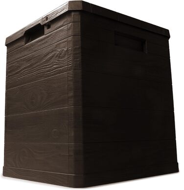 Скриня для зберігання Ondis24 Madera Mini 90л, дерев'яна текстура, з замком, коричнева