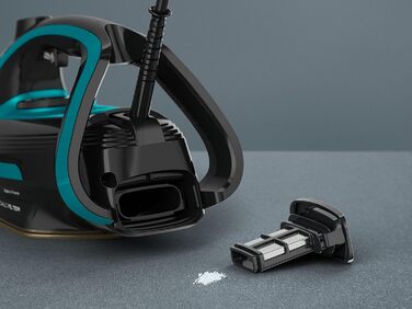 Tefal FV8066 Puregliss Steam Iron | 280 g/min Steam Boost | Vertical Steam | XL Water Filling Opening | Stable Rest | Anti-Scale System | Drip Stop | Auto Shut-Off | Black/Turquoise Black / Turquoise