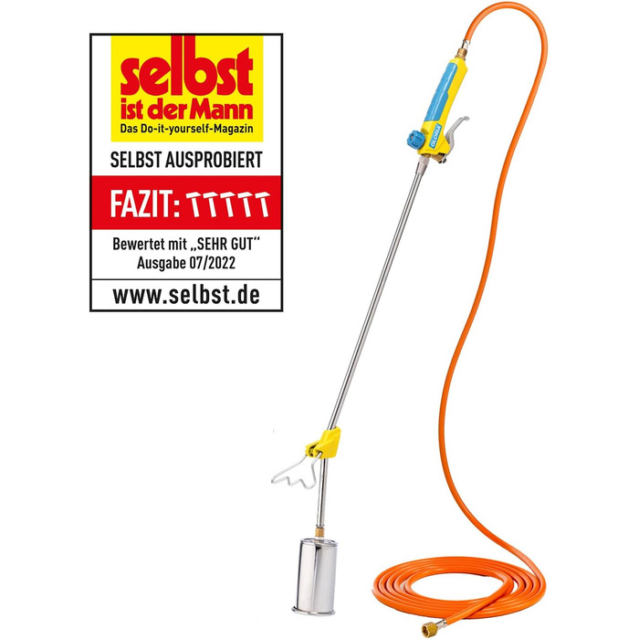 GLORIA Thermoflamm BIO Professional PLUS - Gas Flame Remover | Powerful & Durable | for Large Areas | Propane/Butane Cylinder Connection | Weed Burner for an Weed-Free Garden and Path