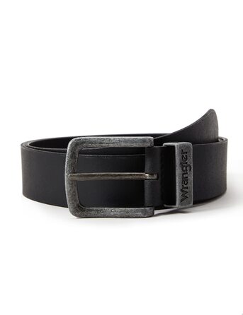Чоловічий шкіряний ремінь Wrangler Metal Loop коричневого кольору, 1 шт, розмір 115, чорний