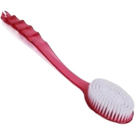 Back Brush 2 Pack - Long Handle Bath Brush, Shower Exfoliating Brush, Body Scrub, Back Massage Brushes for Bathing (Red)