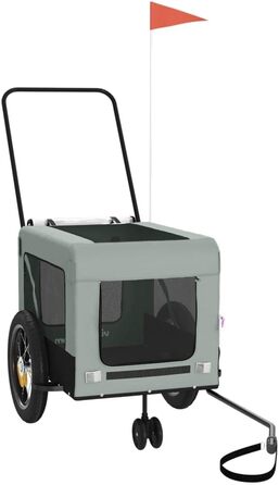 Фаркоп-причіп для велосипеда, переноска для собак, 120 x 54.5 x 53 см, сірий