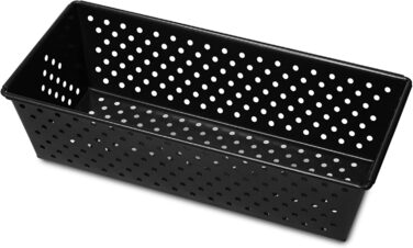 Форма для випікання хліба Guardini Gardenia, перфорована, 25x11 см, сталь з антипригарним покриттям, чорна