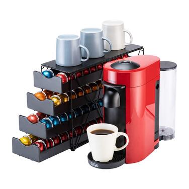 Підставка для капсул Nespresso Vertuo, 60 капсул, 3 яруси, висувна шухляда, FlagShip