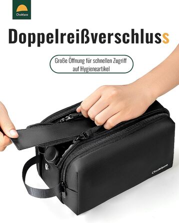 Чоловіча дорожня косметичка Kulturbeutel, водонепроникна косметичка для подорожей, чорна, M