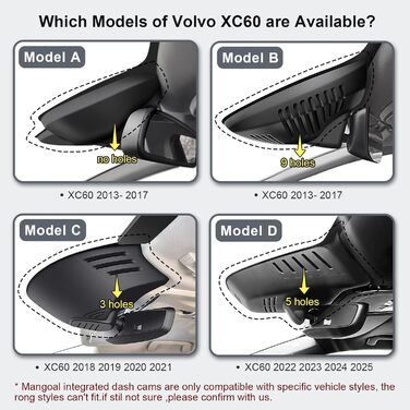 Відеореєстратор Mangoal для Volvo XC60 (2022-2026) 4K + 1080P, WiFi, 128GB, OEM