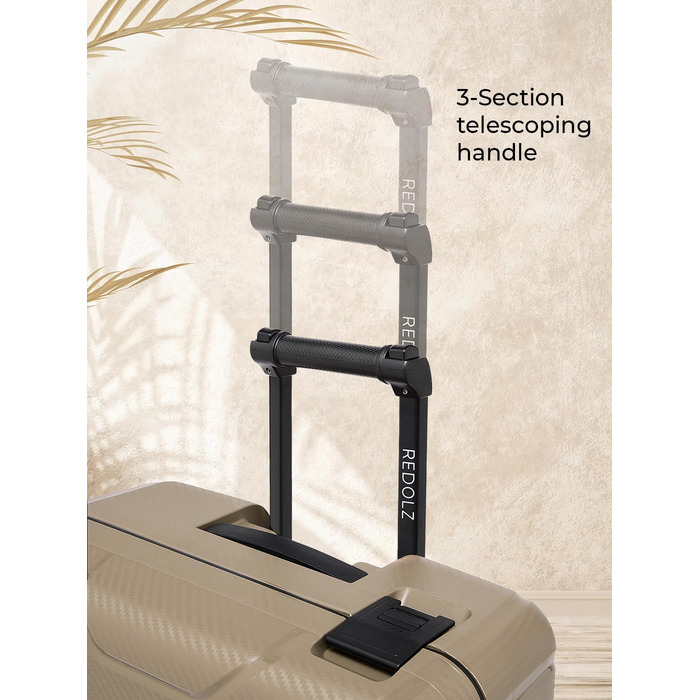 Набір валіз REDOLZ Hartschalen 3-ті: міцний поліпропілен, TSA-замок, 4 колеса, для жінок та чоловіків (Essentials 15)