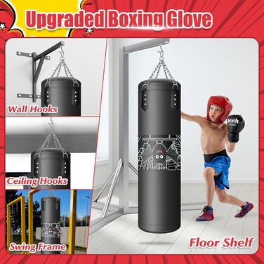 Надувний боксерський мішок для дорослих 180 см, стоячий, самостійний, для ММА, муай-тай, фітнесу