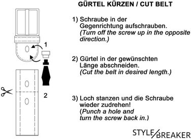 Жіночий ремінь StyleBREAKER з декоративними заклепками, штучна шкіра, темно-сірий, регульований