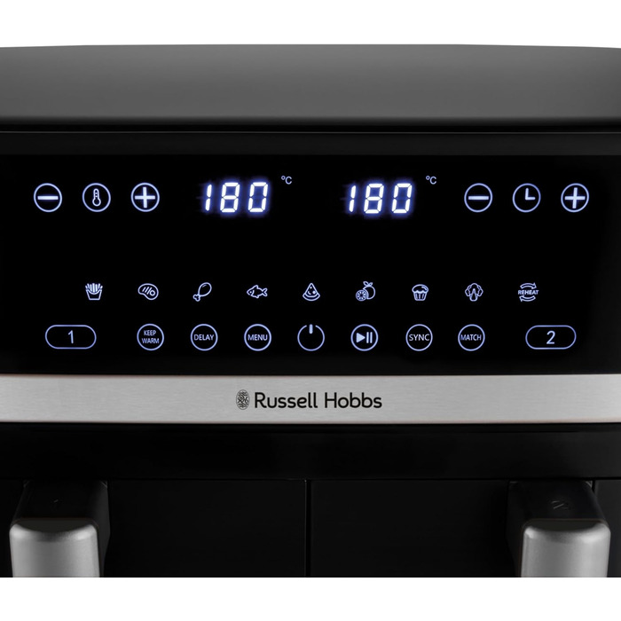 Фритюрниця Russell Hobbs SatisFry з 2 камерами, 9л, Rapid AirFryer, 9 програм, тиха робота, миється в посудомийній машині