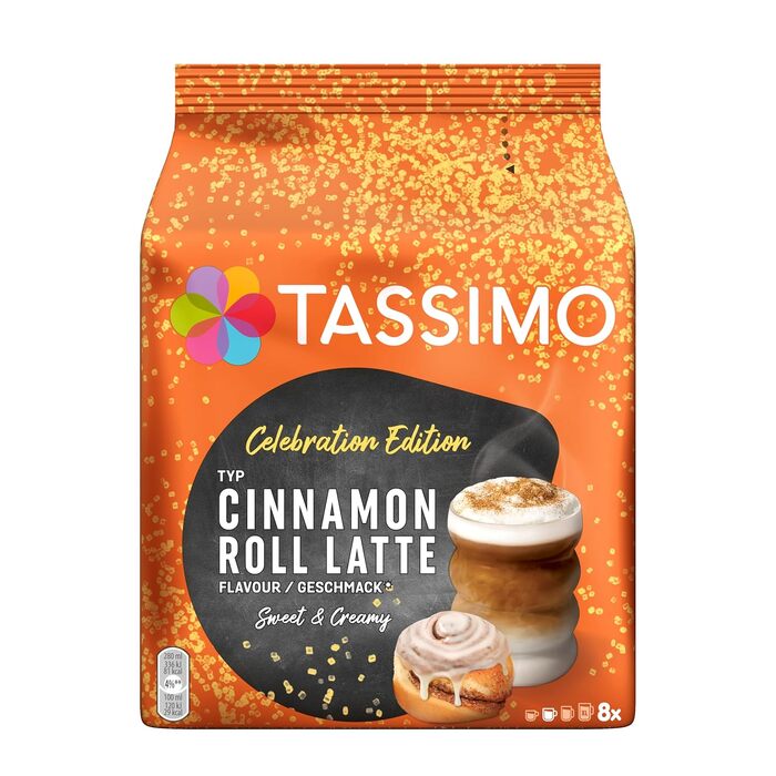 Кавові капсули Jacobs Latte Macchiato для Tassimo смак Цимна Шнеке (Кориця), 40 шт (5х8 падів)