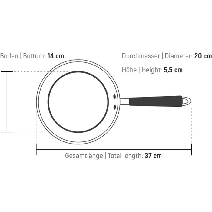 Сковорода Coolinato з нержавіючої сталі з покриттям для газових, склокерамічних, електричних плит та духовки (20 см, 24 см, 28 см)