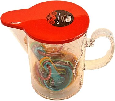 10-Piece Measuring Cup Set, 0.5 Teaspoons to 1.5 Liters for Baking, Cooking, Multicolored
