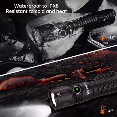 Тактичний ліхтарик Wurkkos TD04 3000LM, світлодіодний, USB-зарядка, надяскравий, 8 режимів, водонепроникний IP68, для кемпінгу та EDC