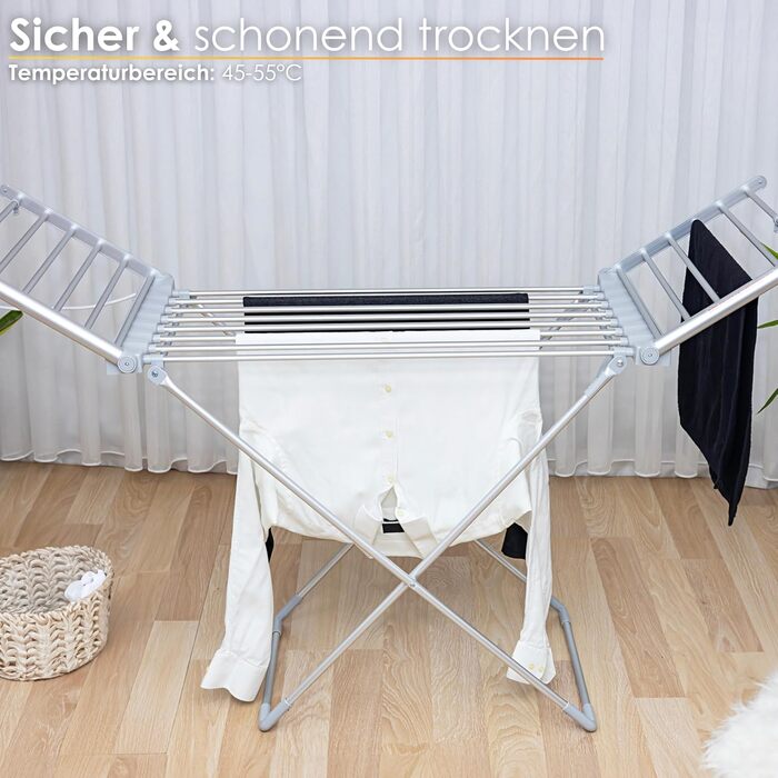 Електрична сушилка для білизни Zilan з підігрівом XXL, сушилка для одягу, стійка для сушіння, сушилка для білизни