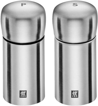 ZWILLING 39500 – 025 – 0 Spices Set 2 Salt and Pepper Grinder Set, Stainless Steel Matte