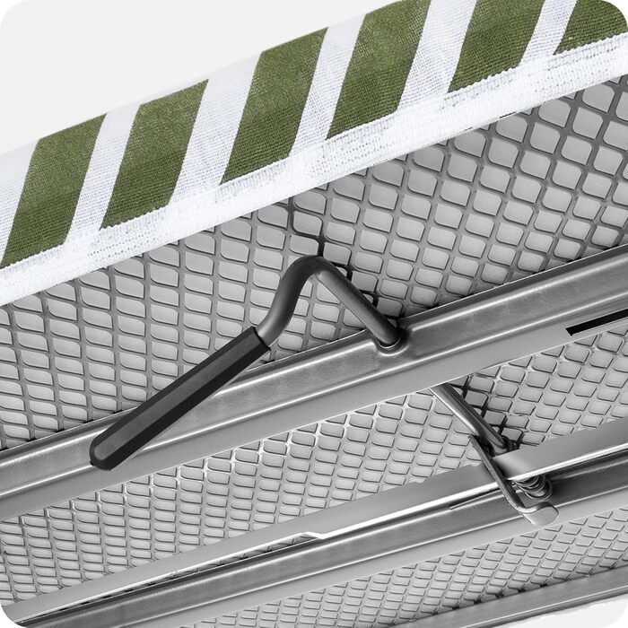 Прасувальна дошка KADAX з підвішувачем для рукавів, 130x41 см, з підставкою для праски та розеткою, складана, Made in EU (зелена)