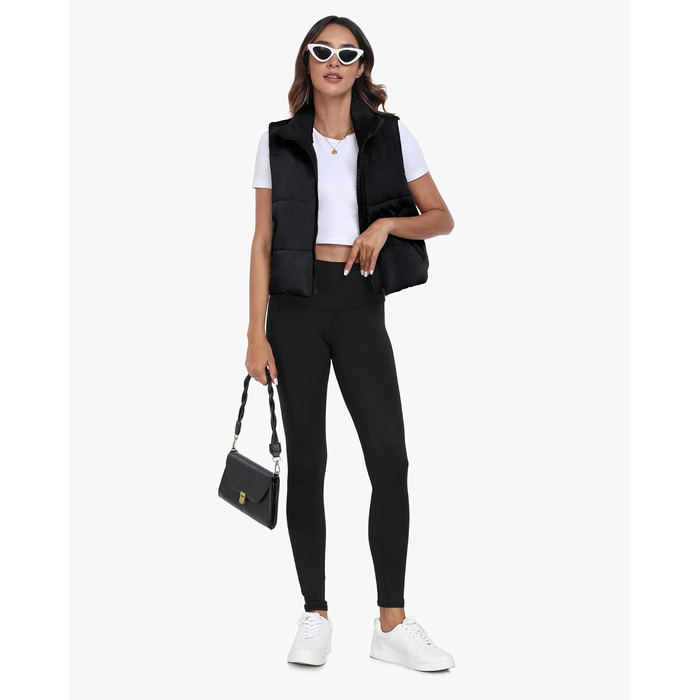 Жіноча жилетка-пуховик Memorose, тепла верхня куртка, без рукавів, з кишенями, чорна, для осені та зими