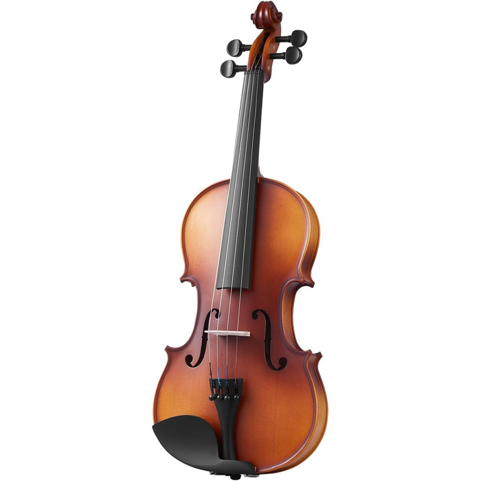 Скрипка VEVOR 4/4 з аксесуарами: футляр, колінь, стійка, струни, тюнер, дерев'яний корпус (матова коричнева)