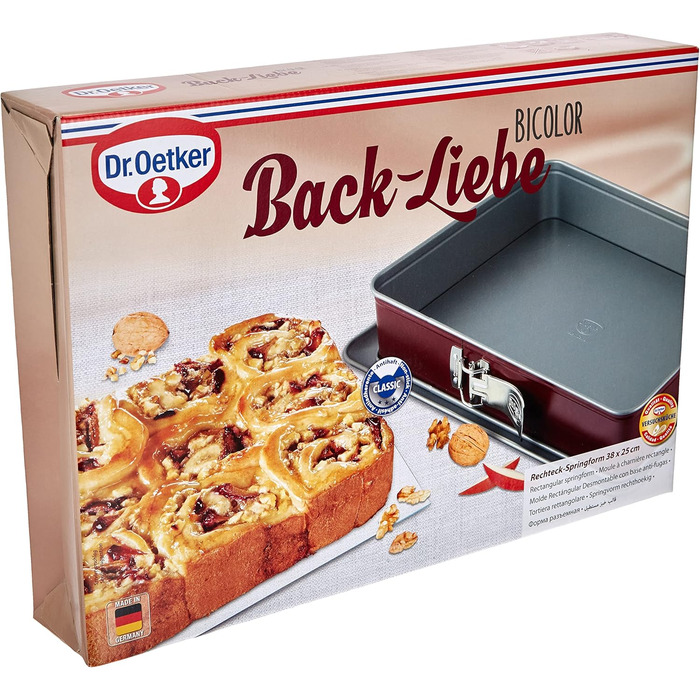 Форма для випічки Dr. Oetker прямокутна 38x25 см BICOLOR з антипригарним покриттям