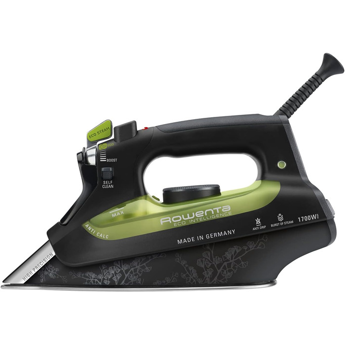 Rowenta DW6030 Eco Intelligence Steam Iron | 2500W | 180g Steam Boost | Steam Iron with Automatic Shut-off | Anti-Scale Setting Single