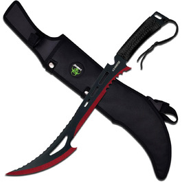 Мачете Z-Hunter Kukri-Hunter Z чорний/червоний – туристичний ніж для виживання