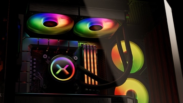 Система водяного охолодження процесора Krux HydroX 240 ARGB, 2x 120мм, 4-pin, Чорна