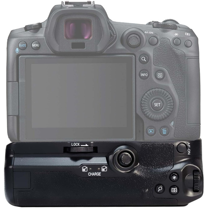 Батарейний хват BG-R10 для Canon EOS R5, R5C, R6, R6 Mark II: синхронізація функцій, 2 LP-E6/N/NH