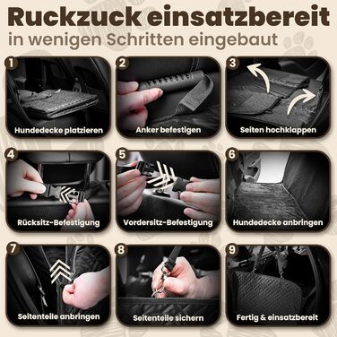 Захист для заднього сидіння авто для собак | М'яка та якісна захисна накидка на заднє сидіння автомобіля | Захист заднього сидіння від собаки