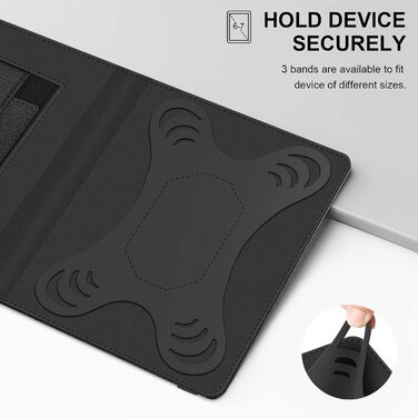 Чохол Fintie для електронних книг 6-7 дюймів з підставкою та петлею, сумісний з Kindle Paperwhite/Kindle Colorsoft Signature Edition 2024, чорний