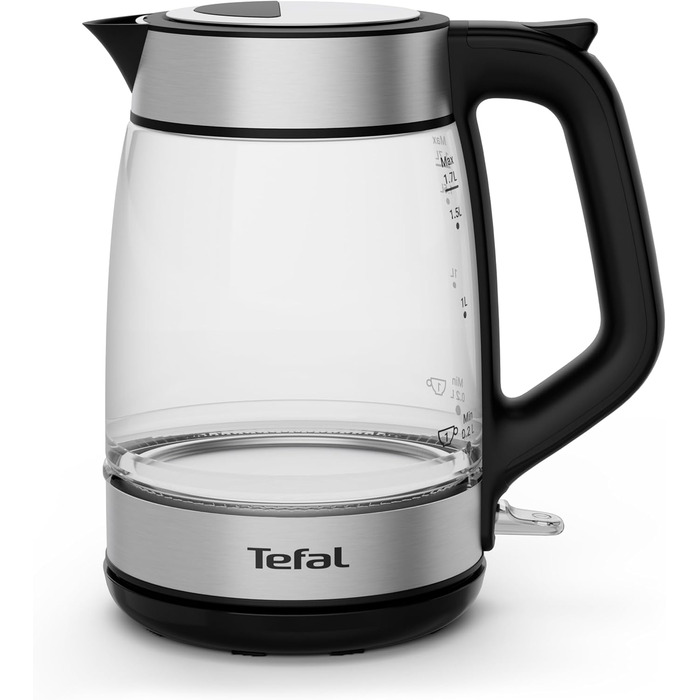 Електричний чайник Tefal KI1R0DE0 зі сталі, 1.7 л, 2200 Вт, з автоматичним вимкненням та фільтром від накипу